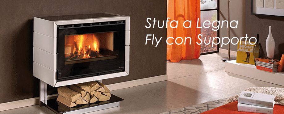 Stufa a Legna FLY CON SUPPORTO