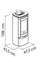 Dimensioni Stufa a Legna Alice