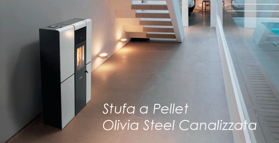 Stufa a pellet OLIVIA STEEL CANALIZZATA